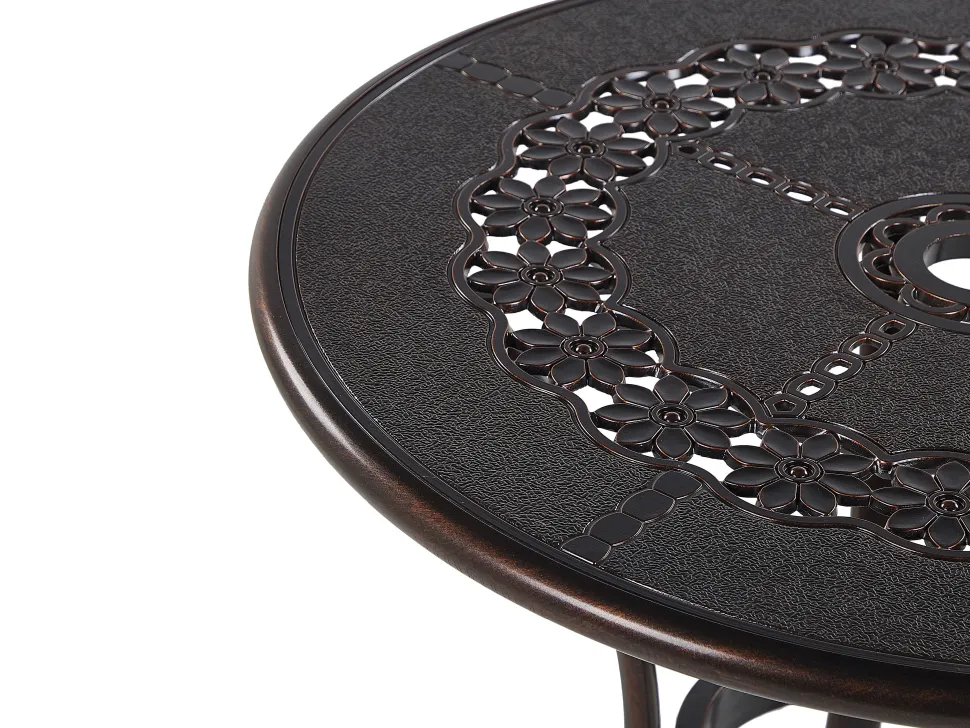 Beliani Puutarhapoyta Alumiini Tummanruskea 65 Cm Bovino Hot