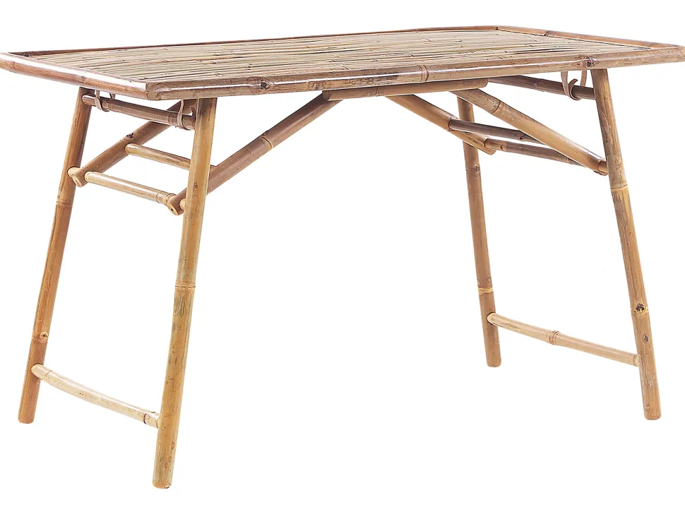 Beliani Puutarhapoyta Bambu Vaalea Puu 120 Cm Molise Hot