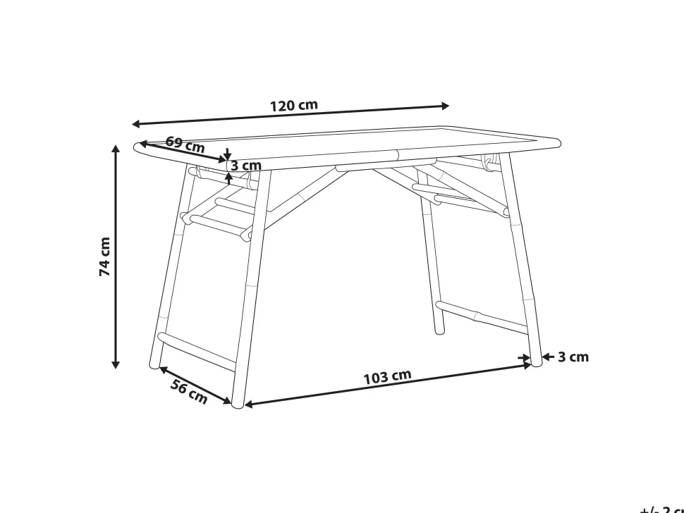 Beliani Puutarhapoyta Bambu Vaalea Puu 120 Cm Molise Hot