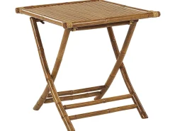 Beliani Puutarhapoyta Bambu Vaalea Puu 70 X 70 Cm Molise Best