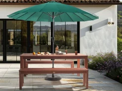 Beliani Puutarhapoyta Eukalyptus Tumma Puu 180 X 100 Cm Tuscania Shop