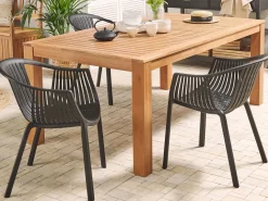 Beliani Puutarhapoyta Eukalyptus Vaalea Puu 190 X 105 Cm Monsano Clearance