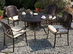 Beliani Puutarhapoyta Grillilla Alumiini Tummanruskea O 105 Cm Manfria Cheap