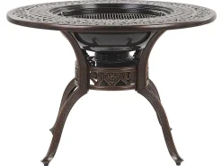 Beliani Puutarhapoyta Grillilla Alumiini Tummanruskea O 105 Cm Manfria Cheap