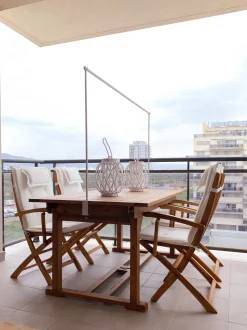 Beliani Puutarhapoyta Jatkettava Akaasia Vaalea Puu 160/220 X 90 Cm Java Discount