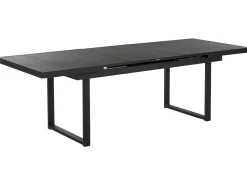 Beliani Puutarhapoyta Jatkettava Alumiini Musta 180/240 X 90 Cm Valcanetto Hot