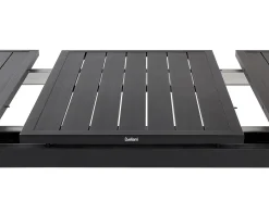 Beliani Puutarhapoyta Jatkettava Alumiini Musta 180/240 X 90 Cm Valcanetto Hot