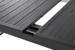 Beliani Puutarhapoyta Jatkettava Alumiini Musta 180/240 X 90 Cm Valcanetto Hot