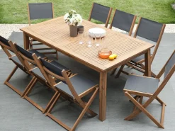 Beliani Puutarhapoyta Jatkettava Akaasia Vaalea Puu 180/240 X 100 Cm Cesana Best