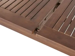 Beliani Puutarhapoyta Jatkettava Akaasia Tumma Puu 180/240 X 100 Cm Cesana Hot