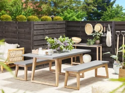 Beliani Puutarhapoyta Kuitusementti Harmaa 180 X 90 Cm Oria Best Sale