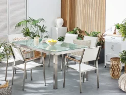 Beliani Puutarhapoyta Lasitasolla Kirkas 180 X 90 Cm Grosseto Cheap