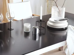 Beliani Puutarhapoyta Lasitasolla Musta 180 X 90 Cm Grosseto Best