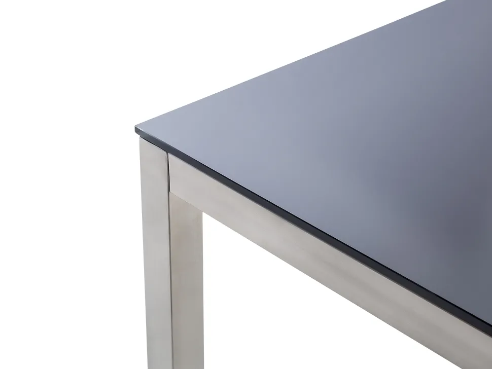 Beliani Puutarhapoyta Lasitasolla Musta 180 X 90 Cm Grosseto Best