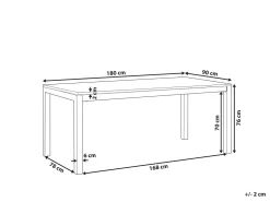 Beliani Puutarhapoyta Lasitasolla Musta 180 X 90 Cm Grosseto Best