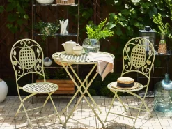 Beliani Puutarhapoyta Metallinen O 70 Cm Vaaleanvihrea Bivio Online