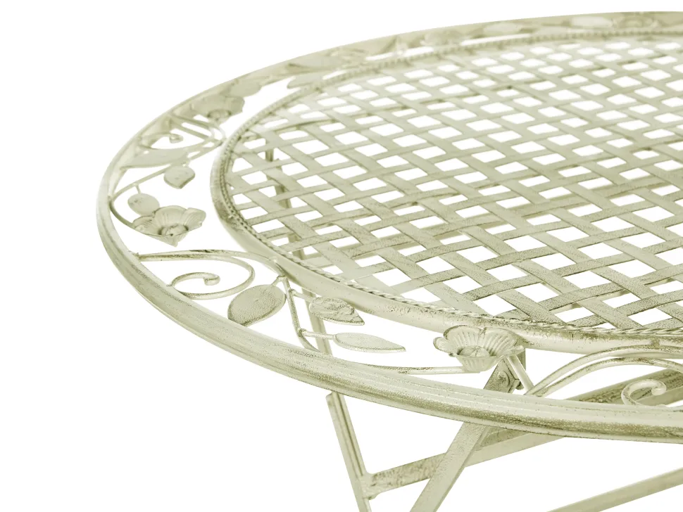 Beliani Puutarhapoyta Metallinen O 70 Cm Vaaleanvihrea Bivio Online