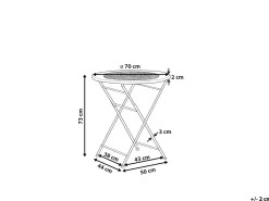 Beliani Puutarhapoyta Metallinen O 70 Cm Vaaleanvihrea Bivio Online