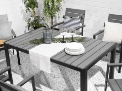 Beliani Puutarhapoyta Musta/Harmaa 150 X 90 Cm Como Online