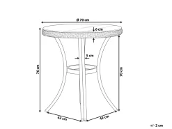 Beliani Puutarhapoyta O 70 Cm Mustavalkoinen Rifreddo Online