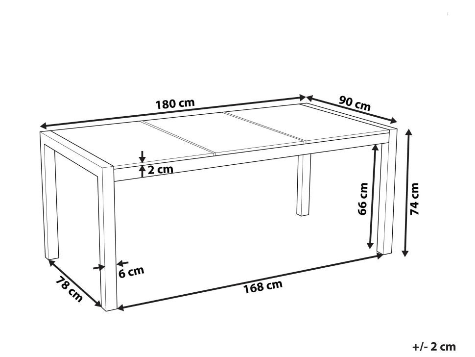 Beliani Puutarhapoyta 3-Osainen Graniittitaso Harmaa 180 X 90 Cm Grosseto Shop