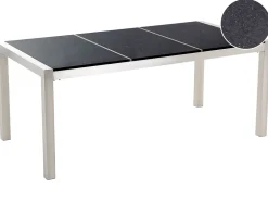 Beliani Puutarhapoyta 3-Osainen Graniittitaso Musta 180 X 90 Cm Grosseto Online