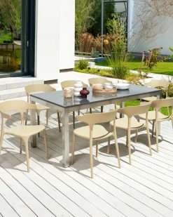 Beliani Puutarhapoyta Poltettu Graniittitaso Musta 180 X 90 Cm Grosseto Outlet