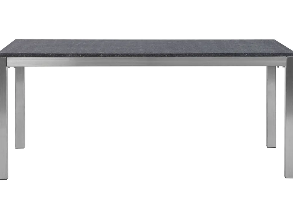 Beliani Puutarhapoyta Poltettu Graniittitaso Musta 180 X 90 Cm Grosseto Outlet