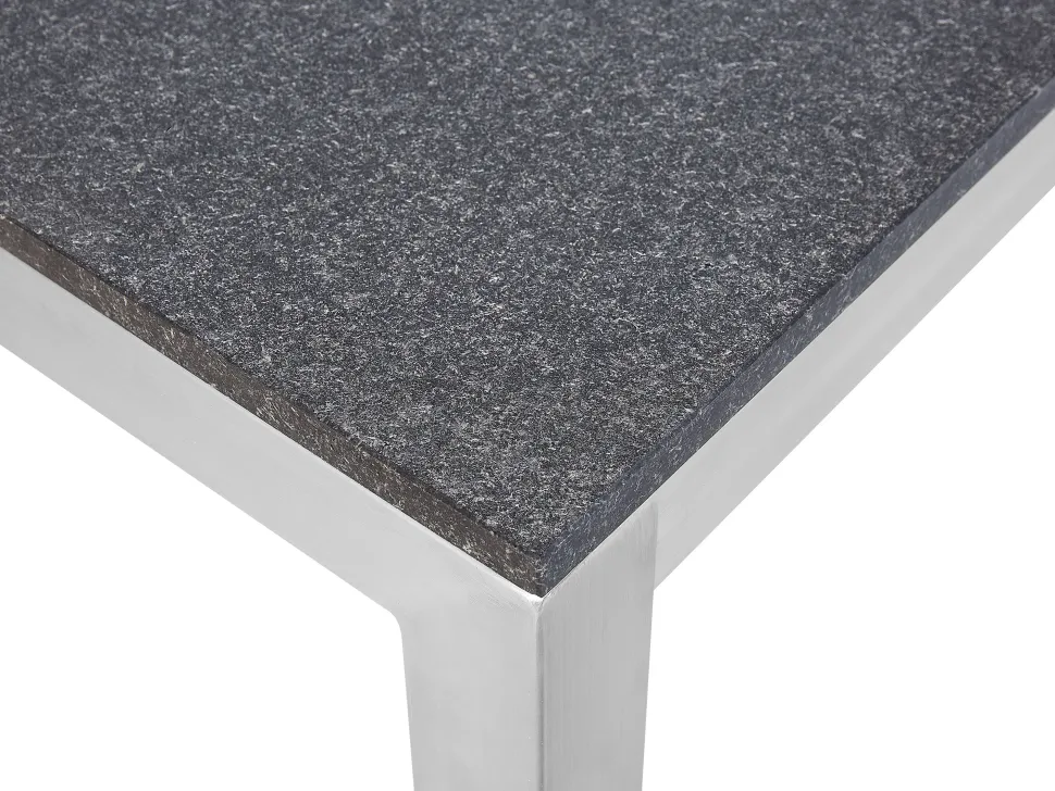 Beliani Puutarhapoyta Poltettu Graniittitaso Musta 180 X 90 Cm Grosseto Outlet