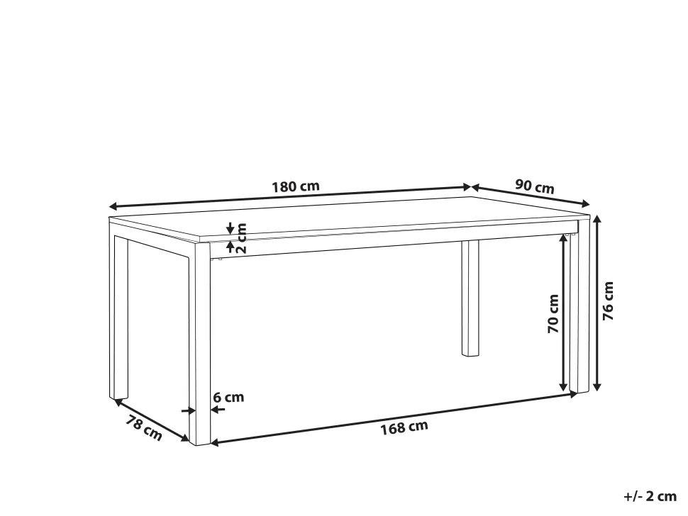 Beliani Puutarhapoyta Poltettu Graniittitaso Musta 180 X 90 Cm Grosseto Outlet
