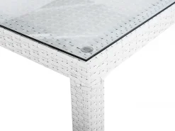 Beliani Puutarhapoyta Polyrottinki Valkoinen 220 Cm Italy Shop