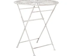 Beliani Puutarhapoyta Rauta Valkoinen 70 Cm Scafa Shop