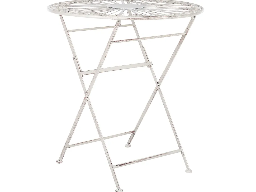 Beliani Puutarhapoyta Rauta Valkoinen 70 Cm Scafa Shop