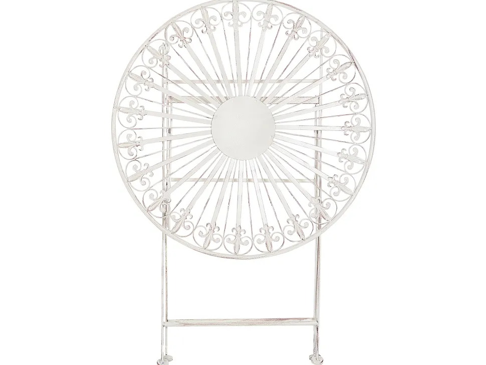 Beliani Puutarhapoyta Rauta Valkoinen 70 Cm Scafa Shop