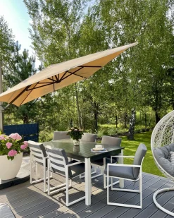 Beliani Puutarhapoytaryhma Jatkettava Poyta Ja 6 Tuolia Pancole Online