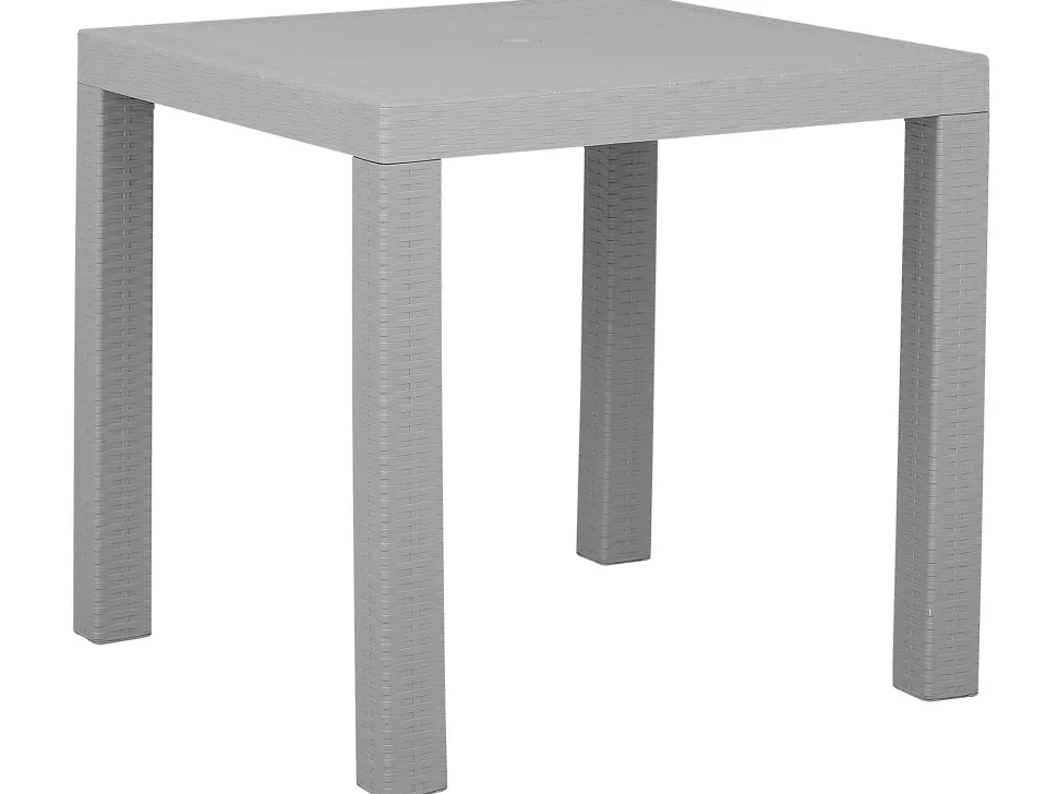 Beliani Puutarhapoytaryhma Vaaleanharmaa 4 Tuolia Fossano Cheap