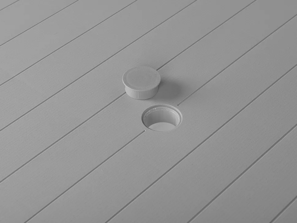 Beliani Puutarhapoytaryhma Vaaleanharmaa 4 Tuolia Fossano Cheap