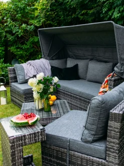 Beliani Puutarharyhma 6-Istuttava Harmaa Corte Fashion