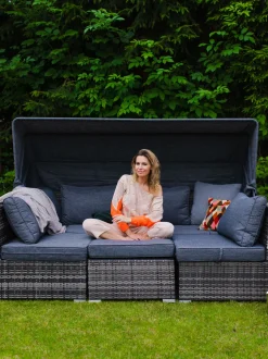 Beliani Puutarharyhma 6-Istuttava Harmaa Corte Fashion