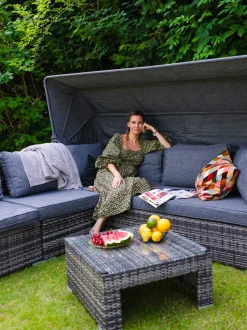 Beliani Puutarharyhma 6-Istuttava Harmaa Corte Fashion