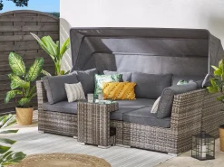 Beliani Puutarharyhma 6-Istuttava Harmaa Corte Fashion