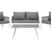 Beliani Puutarhasohvaryhma Harmaa Latina New