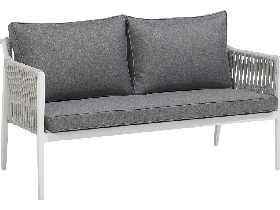 Beliani Puutarhasohvaryhma Harmaa Latina New