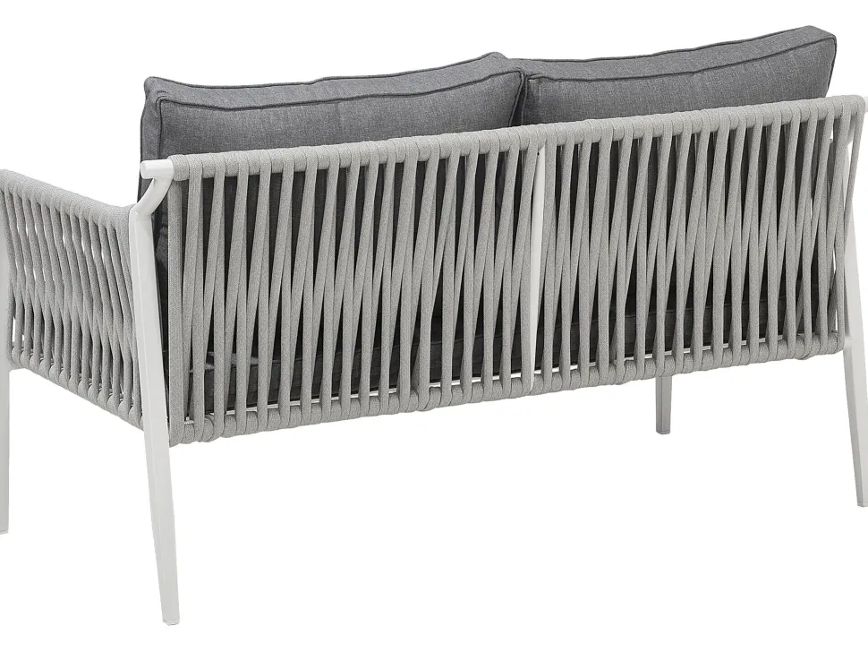 Beliani Puutarhasohvaryhma Harmaa Latina New