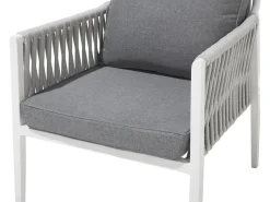 Beliani Puutarhasohvaryhma Harmaa Latina New