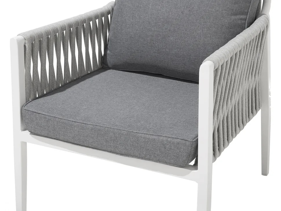 Beliani Puutarhasohvaryhma Harmaa Latina New