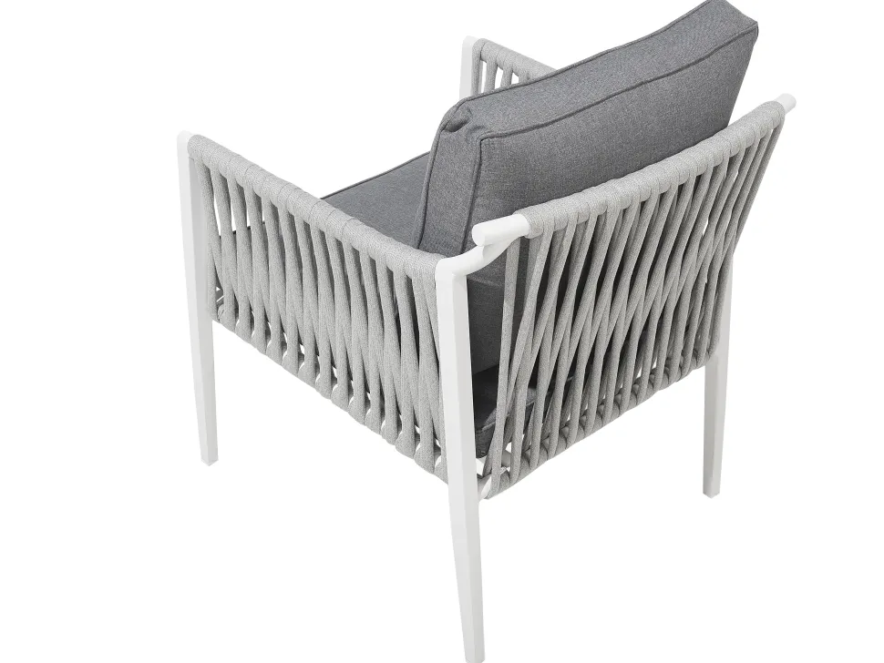 Beliani Puutarhasohvaryhma Harmaa Latina New