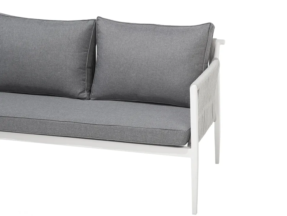 Beliani Puutarhasohvaryhma Harmaa Latina New