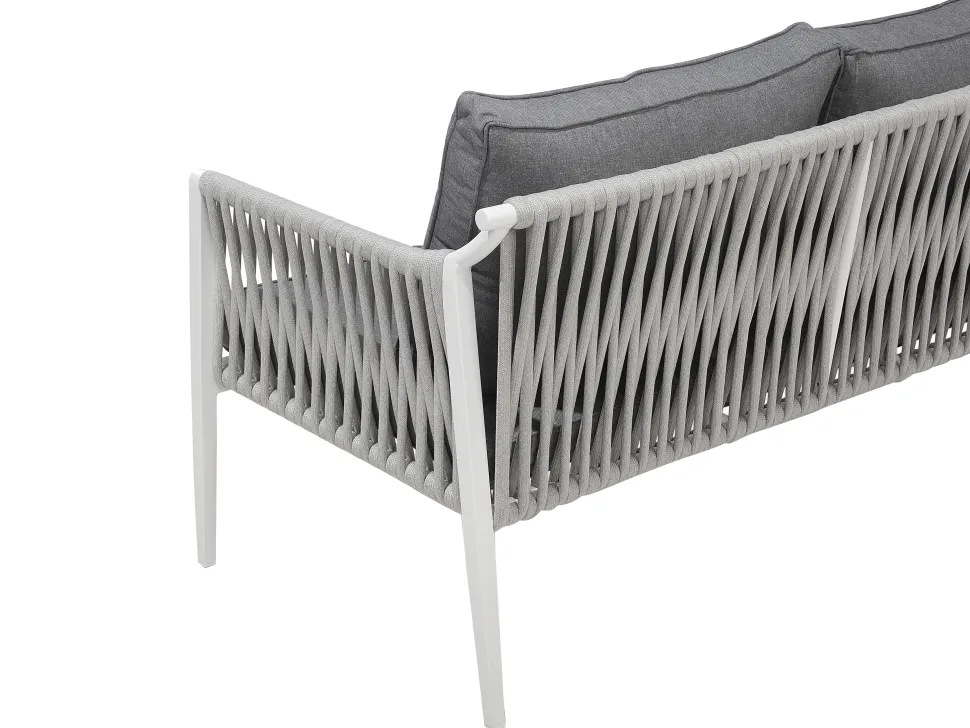 Beliani Puutarhasohvaryhma Harmaa Latina New