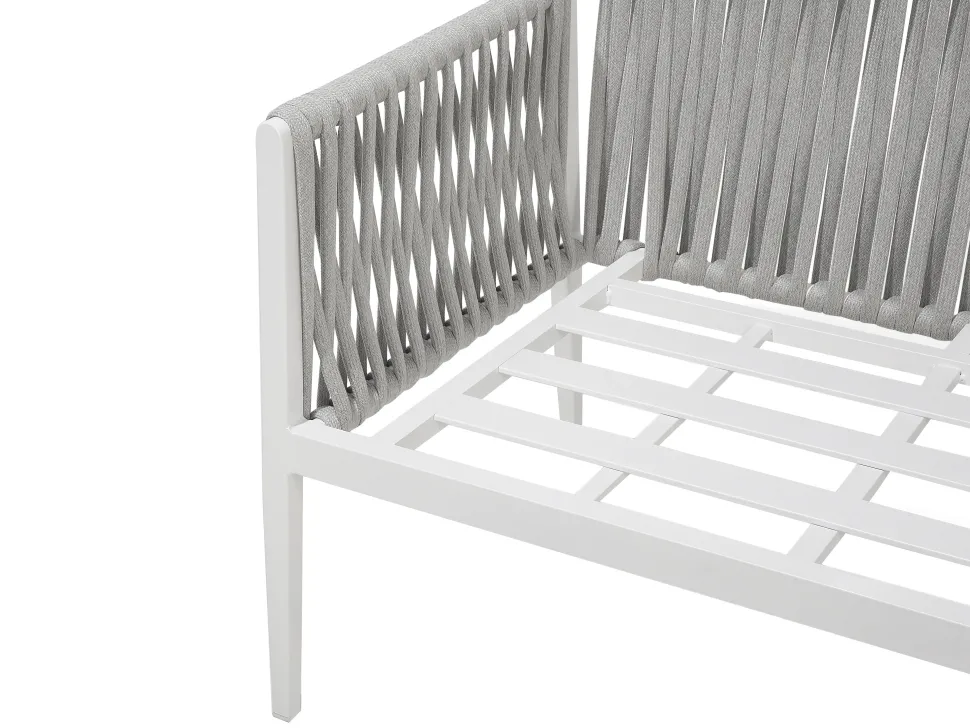 Beliani Puutarhasohvaryhma Harmaa Latina New